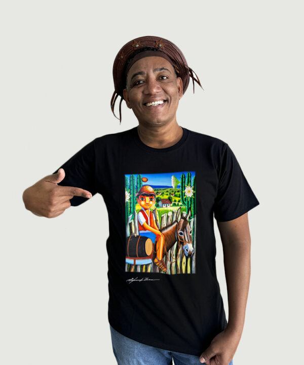 Camisa O dia de buscar água no açude
