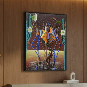 Pintura Dom Quixote e o Moinho de vento