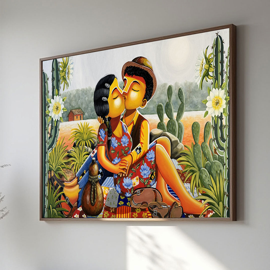Pintura Beijo no sertão