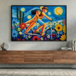 Fine Art Pedalando sob o céu estralado