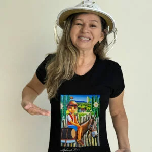 Camisa O dia de buscar água no açude