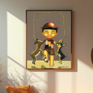 O menino e os amiguinhos